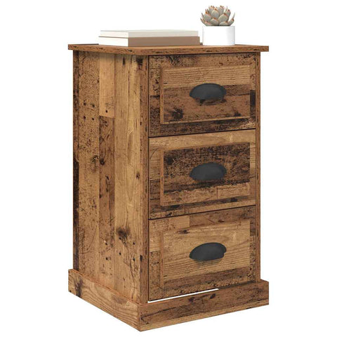 vidaXL Bedside Cabinet Old Wood 39 x 39 x 67.5 cm Engineered Wood