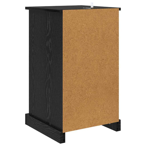 vidaXL Bedside Cabinet Black Oak 39 x 39 x 67.5 cm Engineered Wood