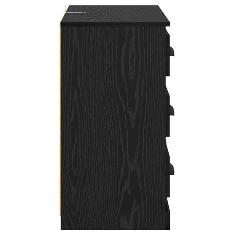 vidaXL Sideboard Black Oak 70 x 35.5 x 67.5 cm Engineered Wood