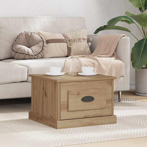 vidaXL Coffee Table Artisan oak 50 x 50 x 35 cm Engineered wood