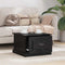 vidaXL Coffee Table Black oak 50 x 50 x 35 cm Engineered wood