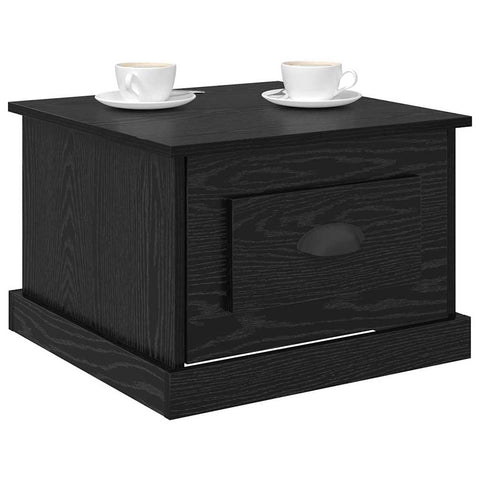 vidaXL Coffee Table Black oak 50 x 50 x 35 cm Engineered wood