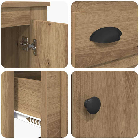 vidaXL Highboard Artisan Oak 60 x 35.5 x 103.5 cm Engineered Wood