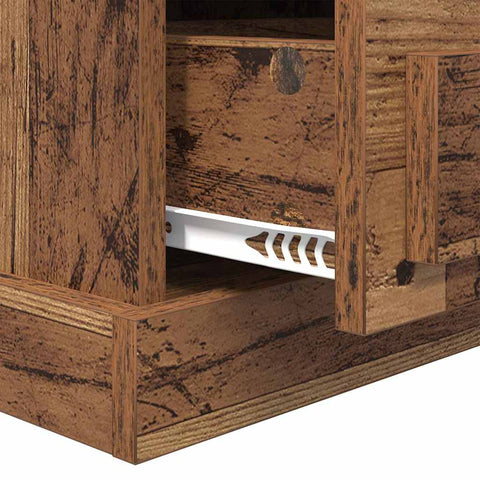 vidaXL Bedside Cabinet 2 pcs Old wood 43 x 36 x 60 cm Engineered wood
