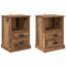 vidaXL Bedside Cabinet 2 pcs Old wood 43 x 36 x 60 cm Engineered wood