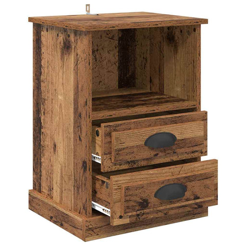 vidaXL Bedside Cabinet 2 pcs Old wood 43 x 36 x 60 cm Engineered wood