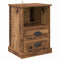 vidaXL Bedside Cabinet 2 pcs Old wood 43 x 36 x 60 cm Engineered wood