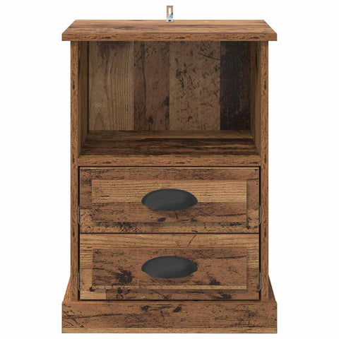 vidaXL Bedside Cabinet 2 pcs Old wood 43 x 36 x 60 cm Engineered wood