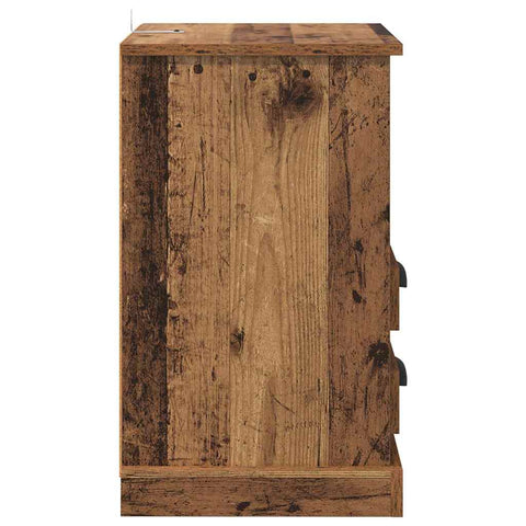 vidaXL Bedside Cabinet 2 pcs Old wood 43 x 36 x 60 cm Engineered wood