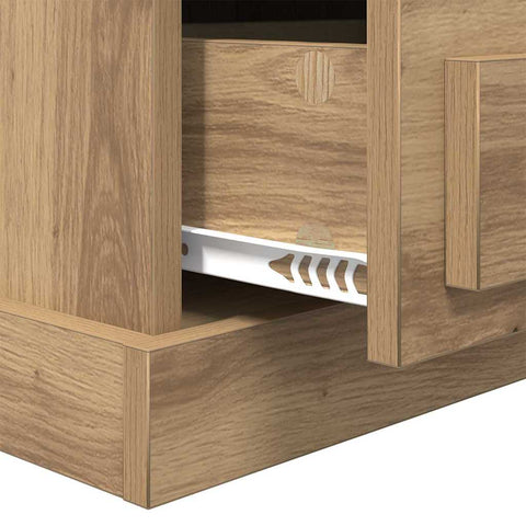 vidaXL Bedside Cabinet Artisan oak 43 x 36 x 60 cm Engineered wood