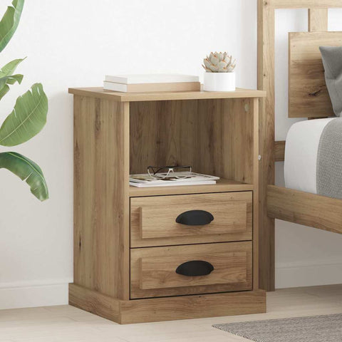 vidaXL Bedside Cabinet Artisan oak 43 x 36 x 60 cm Engineered wood