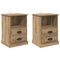 vidaXL Bedside Cabinet with Drawer 2 pcs Artisan oak 43 x 36 x 60 cm