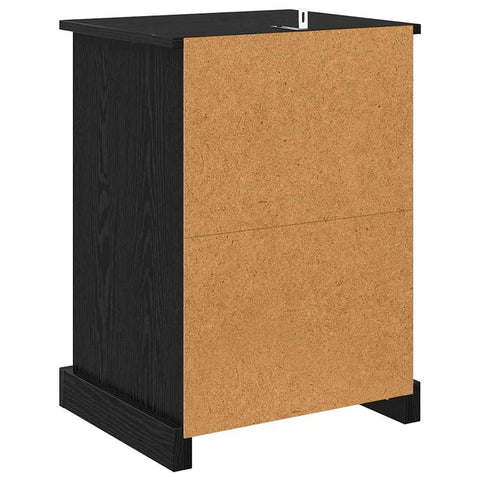 vidaXL Bedside Cabinet 2 pcs Black oak 43 x 36 x 60 cm Engineered wood