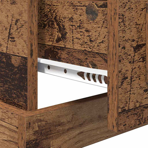 vidaXL Bedside Cabinet Old wood 50 x 50 x 60 cm Engineered wood