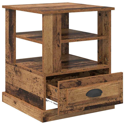 vidaXL Bedside Cabinet Old wood 50 x 50 x 60 cm Engineered wood