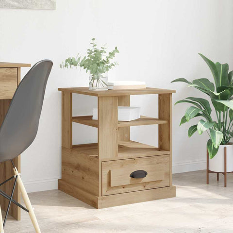 vidaXL Bedside Cabinet Artisan oak 50 x 50 x 60 cm Engineered wood