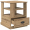 vidaXL Bedside Cabinet Artisan oak 50 x 50 x 60 cm Engineered wood