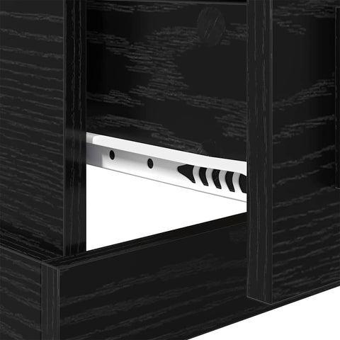 vidaXL Bedside Cabinet Black oak 50 x 50 x 60 cm Engineered wood