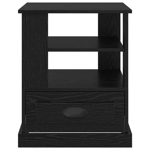 vidaXL Bedside Cabinet Black oak 50 x 50 x 60 cm Engineered wood