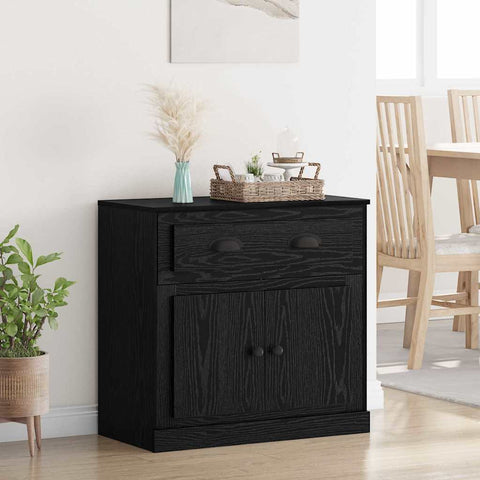 vidaXL Highboard Black Oak 70 x 35.5 x 67.5 cm Engineered Wood