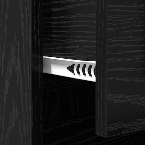 vidaXL Sideboard Black Oak 70 x 35.5 x 67.5 cm Engineered Wood