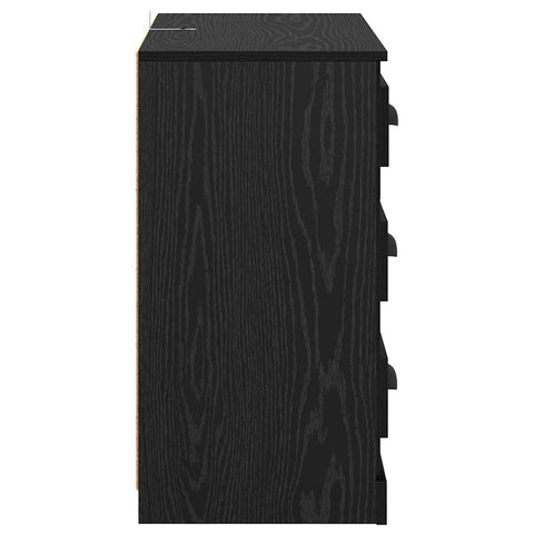 vidaXL Sideboard Black Oak 70 x 35.5 x 67.5 cm Engineered Wood