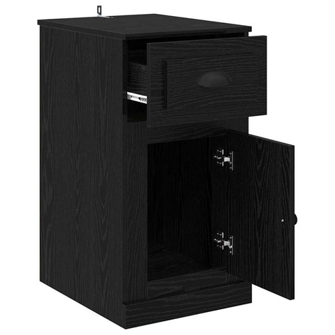 vidaXL Side Cabinet Black Oak 40 x 50 x 75 cm Engineered Wood