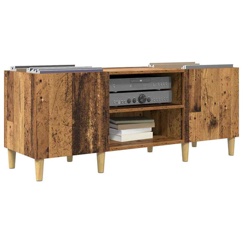 vidaXL Record Cabinet Old Wood 121 x 38 x 48 cm Engineered Wood