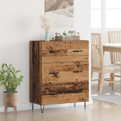 vidaXL Sideboard Old Wood 69.5 x 34 x 90 cm Engineered Wood and Iron