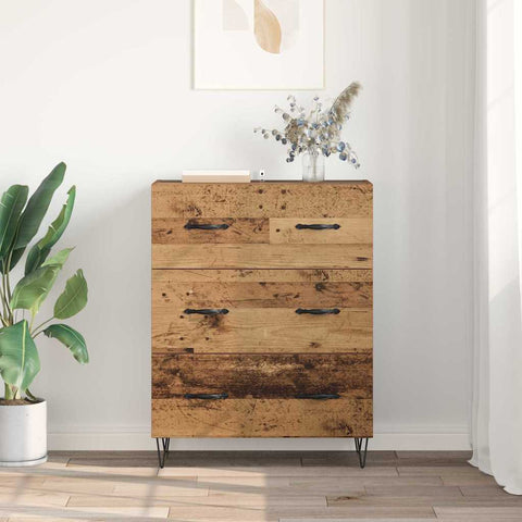 vidaXL Sideboard Old Wood 69.5 x 34 x 90 cm Engineered Wood and Iron