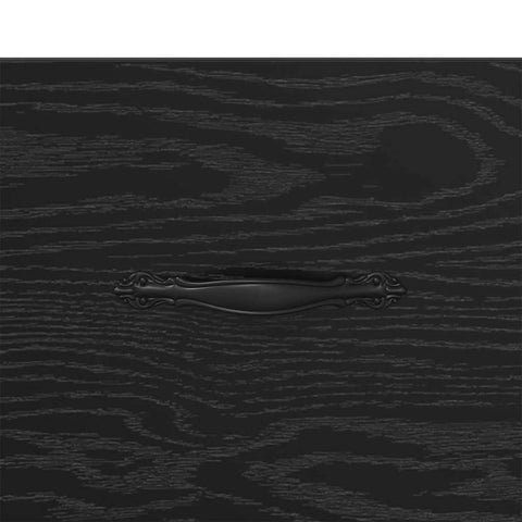 vidaXL Sideboard Black Oak 69.5 x 34 x 90 cm Engineered Wood and Iron