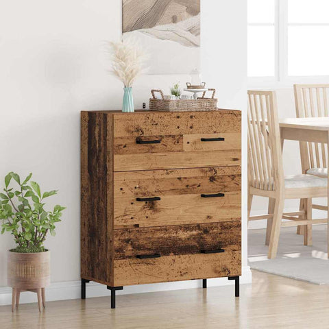 vidaXL Sideboard Old Wood 69.5 x 34 x 90 cm Engineered Wood and Iron