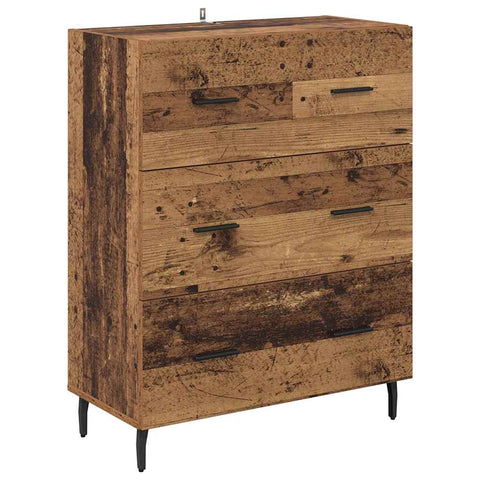 vidaXL Sideboard Old Wood 69.5 x 34 x 90 cm Engineered Wood and Iron