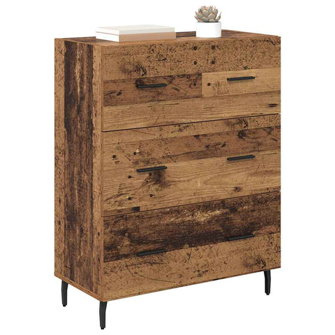 vidaXL Sideboard Old Wood 69.5 x 34 x 90 cm Engineered Wood and Iron