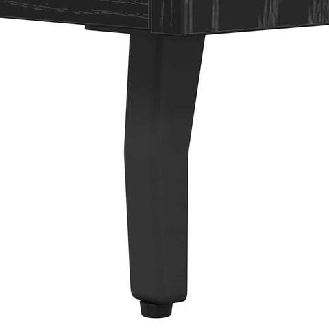 vidaXL Sideboard Black Oak 69.5 x 34 x 90 cm Engineered Wood and Iron