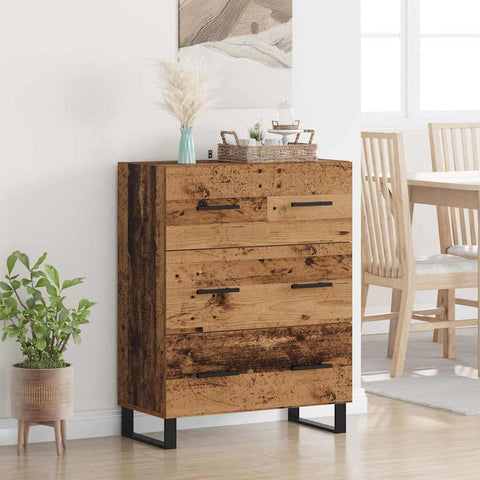 vidaXL Sideboard Old Wood 69.5 x 34 x 90 cm Engineered Wood and Iron