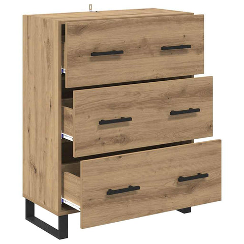 vidaXL Sideboard with Drawer Artisan Oak 69.5 x 34 x 90 cm