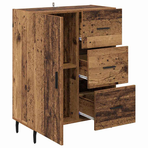 vidaXL Sideboard Old Wood 69.5 x 34 x 90 cm Engineered Wood and Iron