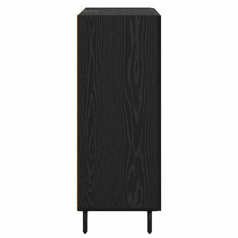 vidaXL Sideboard Black Oak 69.5 x 34 x 90 cm Engineered Wood and Iron