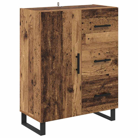 vidaXL Sideboard Old Wood 69.5 x 34 x 90 cm Engineered Wood and Iron