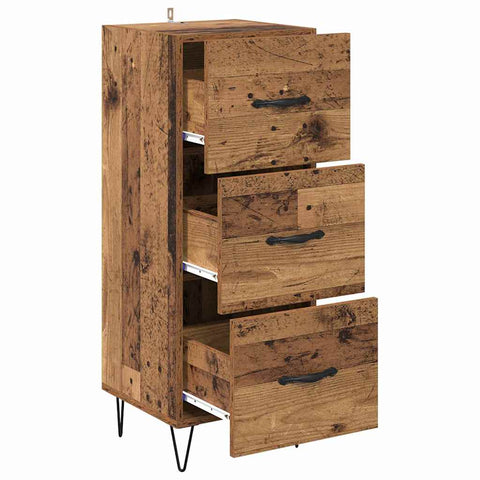 vidaXL Sideboard Old wood 34 x 34.5 x 90 cm Engineered wood