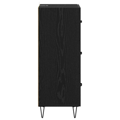 vidaXL Sideboard Black oak 34 x 34.5 x 90 cm Engineered wood