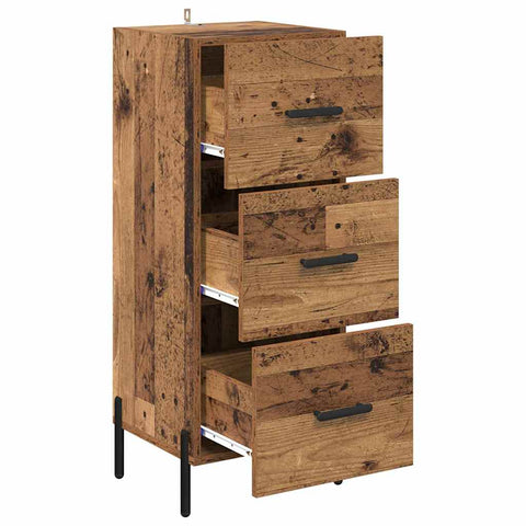 vidaXL Sideboard Old wood 34 x 34.5 x 90 cm Engineered wood
