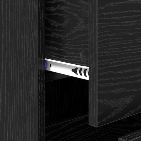 vidaXL Sideboard Black oak 34 x 34.5 x 90 cm Engineered wood