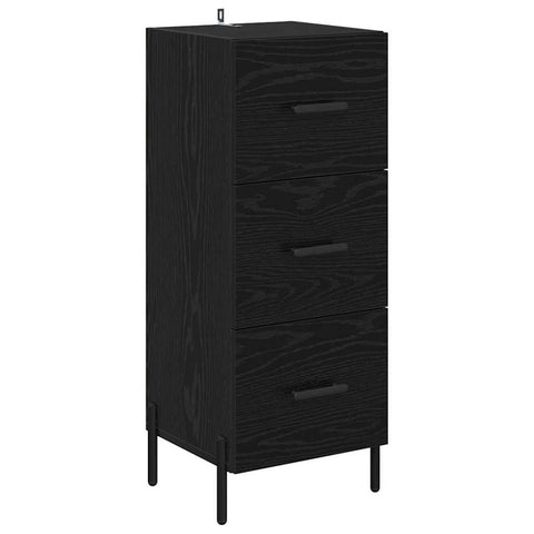 vidaXL Sideboard Black oak 34 x 34.5 x 90 cm Engineered wood