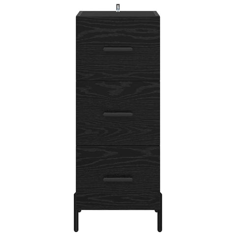 vidaXL Sideboard Black oak 34 x 34.5 x 90 cm Engineered wood