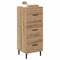 vidaXL Sideboard Artisan oak 34 x 34.5 x 90 cm Engineered wood