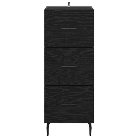 vidaXL Sideboard Black oak 34 x 34.5 x 90 cm Engineered wood