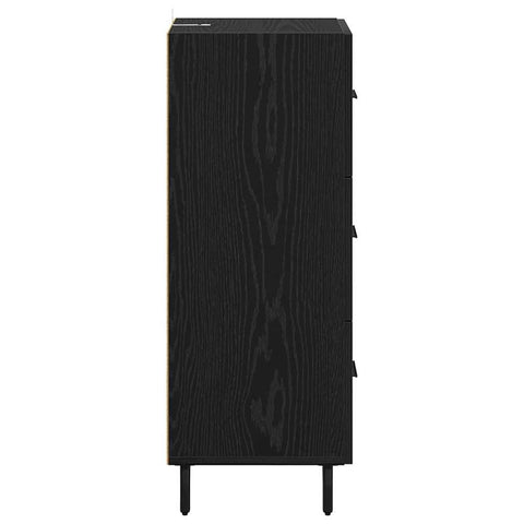 vidaXL Sideboard Black oak 34 x 34.5 x 90 cm Engineered wood