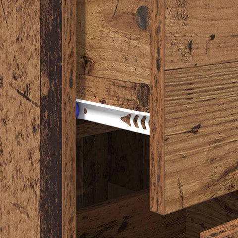 vidaXL Sideboard Old Wood 34.5 x 34 x 90 cm Engineered Wood and Iron